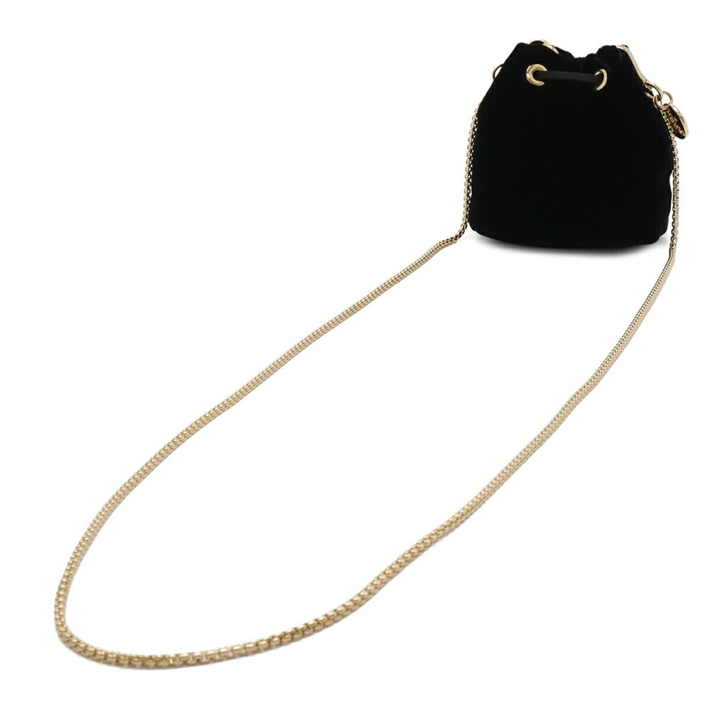 PRADA Triangle Velvet Mini Pouch Multi-Pouch Chain Shoulder Bag NERO Black 1N... - Picture 3 of 6